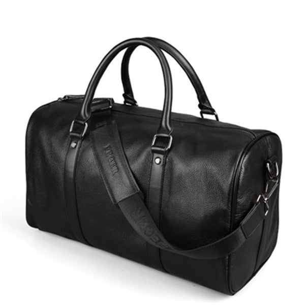 Men Genuine Leather Travel Bag Large Capacity Gym Bag Duffle Bags Big Weekender Luggage handbag Casual Sports shoulder Bag FEGER