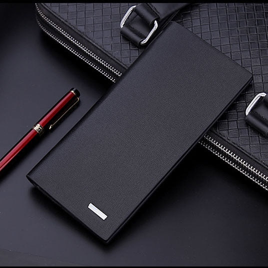 men's wallet microfiber leather long purse carteira masculina hombre billeteras thin porte 2019 men wallets of leather genuine