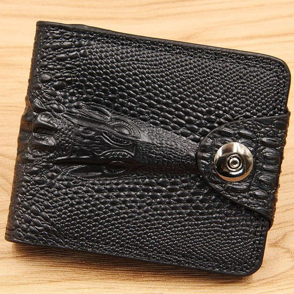 mens wallet leather genuine short purse billetera hombre men wallets vintage style cartera hombre crocodile  Alligato portemonne