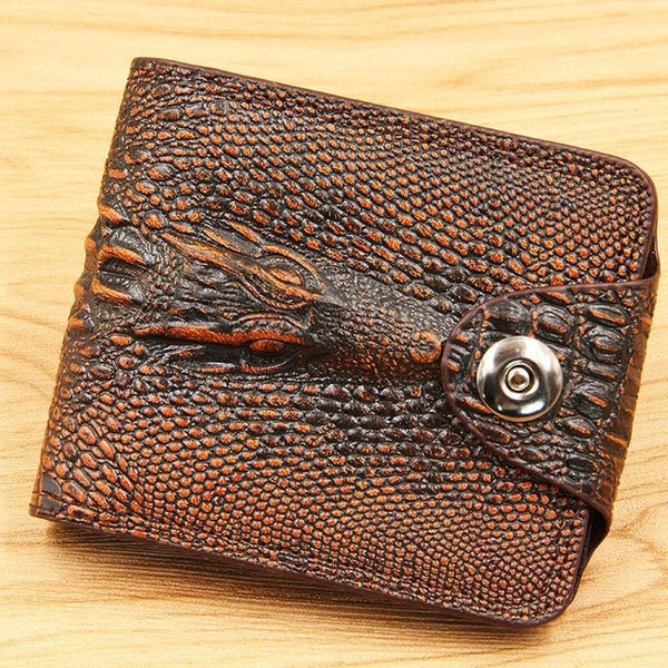 mens wallet leather genuine short purse billetera hombre men wallets vintage style cartera hombre crocodile  Alligato portemonne