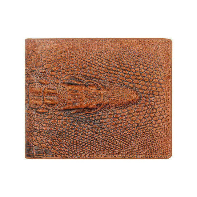 mens wallet leather genuine short purse billetera hombre men wallets vintage style cartera hombre crocodile  Alligato portemonne