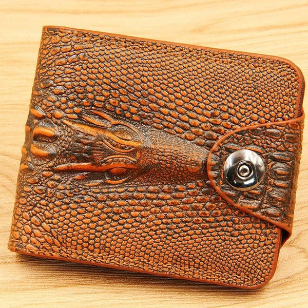 mens wallet leather genuine short purse billetera hombre men wallets vintage style cartera hombre crocodile  Alligato portemonne