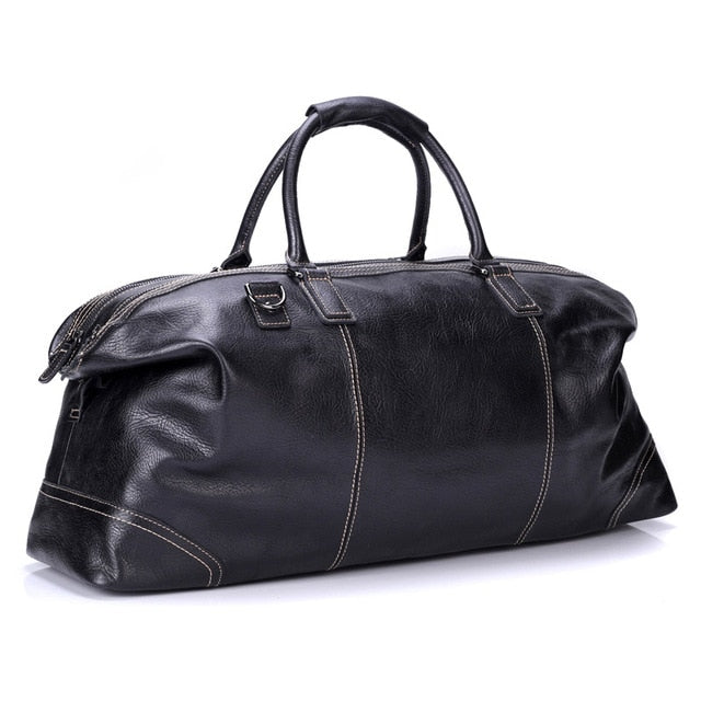 Flanker genuine leather men travel duffle fashion weekend travel bags soft cow leather handbag big shoulder bag large tote bags