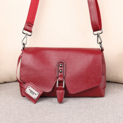 Women's Shoulder Bags High Quality 100% genuine Leather Handbags Tote All-match Crossbody Top-handle Bags Shell Messenger Bag
