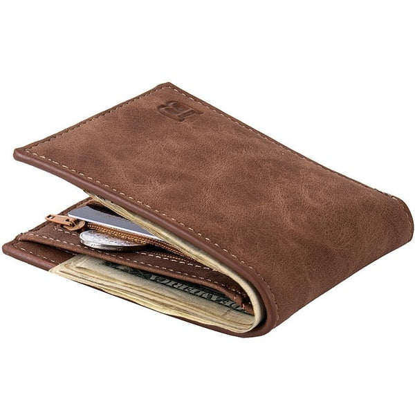 Fashion 2020 Men Wallets Mens Wallet with Coin Bag Zipper Small Money Purses New Design Dollar Slim Purse Money Clip Wallet