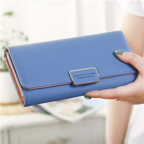 NEW Women's Wallet Ladies Leather Purses Hasp Clutch Long Zipper Phone Holder 2019 Female Wallets Coin Pocket Card Money HC132