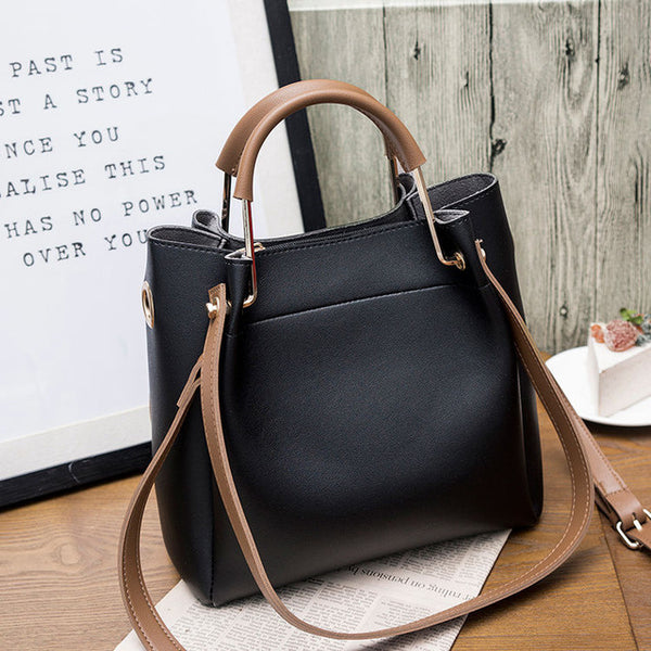 Bucket bag handbag fashion simple large capacity  commuter bagBig bag casual shoulder bagOblique cross female pack Brand Designe