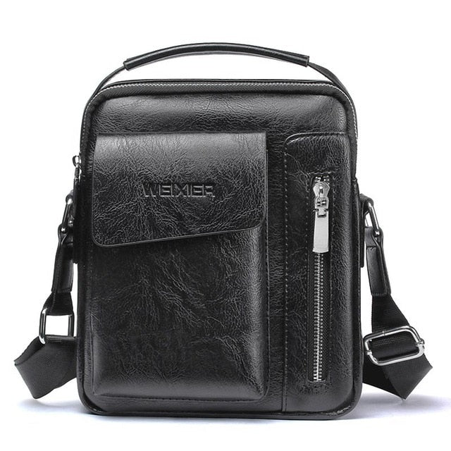 Men bag 2020 new fashion crossbody leather messenger bag men vintage casual men shoulder bags zipper man handbags tote bag male
