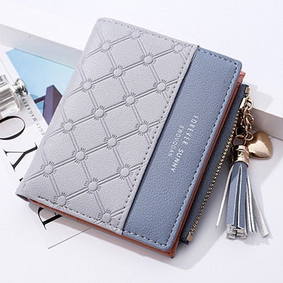 Tassel Leather Wallet Women Small Luxury Brand Famous Mini Women Wallets Ptgirl  Lovely Purse Female Small Wallet for Women Bag