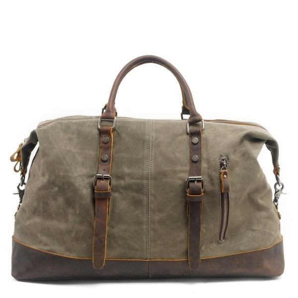 M013 Hot Waterproof Canvas Leather Men Travel Bags Carry On Luggage Bags Men Duffel Bags Travel Tote Large Weekend Bag Overnight