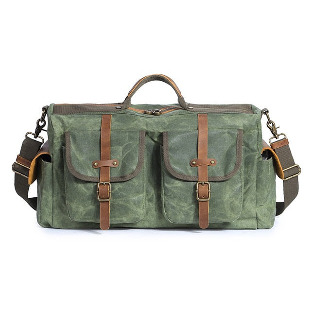 M191 Waterproof Duffel Bag Men Canvas Weekend Bags Vintage Military Shoulder Handbag Leather Travel Tote Large Overnight Bag New