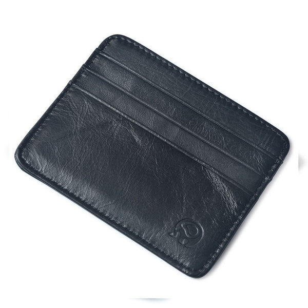 New Arrival Mini Wallets 12 Colours Ultra-thin Card Holder Mens Business Small Genuine Leather Purse Leather Card Case 6 Slots