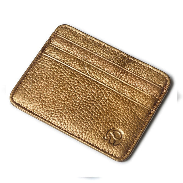 New Arrival Mini Wallets 12 Colours Ultra-thin Card Holder Mens Business Small Genuine Leather Purse Leather Card Case 6 Slots