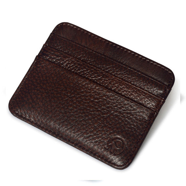 New Arrival Mini Wallets 12 Colours Ultra-thin Card Holder Mens Business Small Genuine Leather Purse Leather Card Case 6 Slots