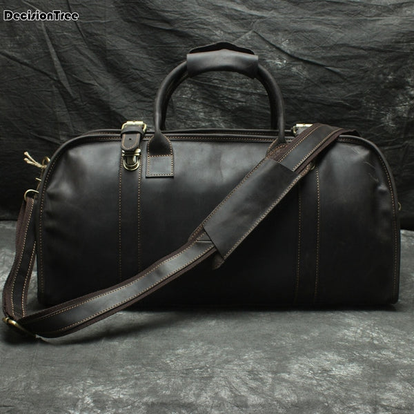 Fashion Large Capacity Travel Bag Weekend Duffel Bag Genuine Leather Men Travel Tote Handbag Popular Design Big Shoulder Bag DH8