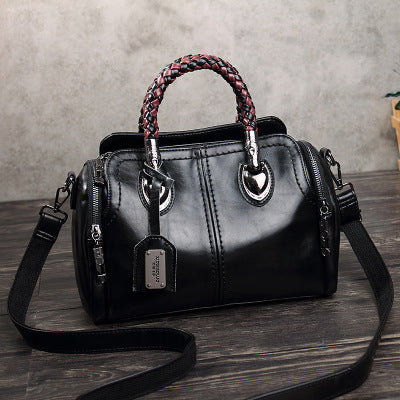 High Quality 100% Genuine Leather Women's Handbags Vintage Shoulder CrossBody Bags For Women Leather Top HandleTote Bags Women