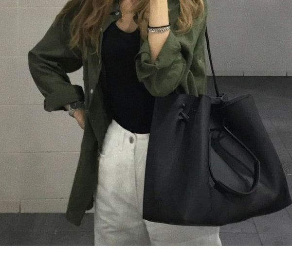 Fashion PU Leather Woman Shoulder Bags Brand Handbags Women Bucket Bags Designer Messenger Bag High Quality Women Mujer Bolsas