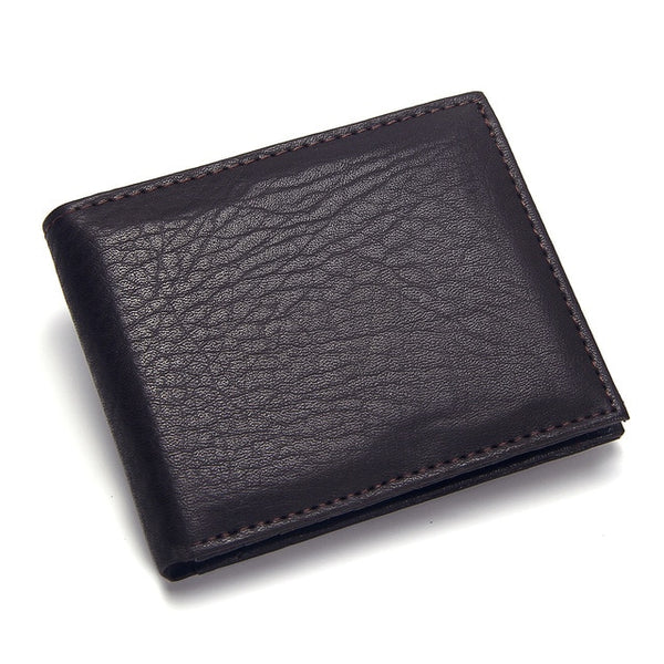 PU Leather Short Men's Wallet Black Credit Card Holder Coffee Causal Small Wallets For Male Snap Button Pocket Coin Purse