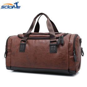 Portable Travel Tote Large Weekend Bag Crossbody Handbag Gym Bag Leather Sports Bags Big MenTraining Tas for Shoes Lady Fitness