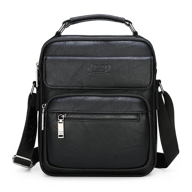 JEEP BULUO Big Size Men's Handbags Famous Brand Man Leather Crossbody Shoulder Messenger Bag For 9.7 inch iPad Casual Business